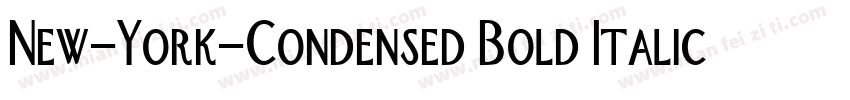 New-York-Condensed Bold Italic字体转换